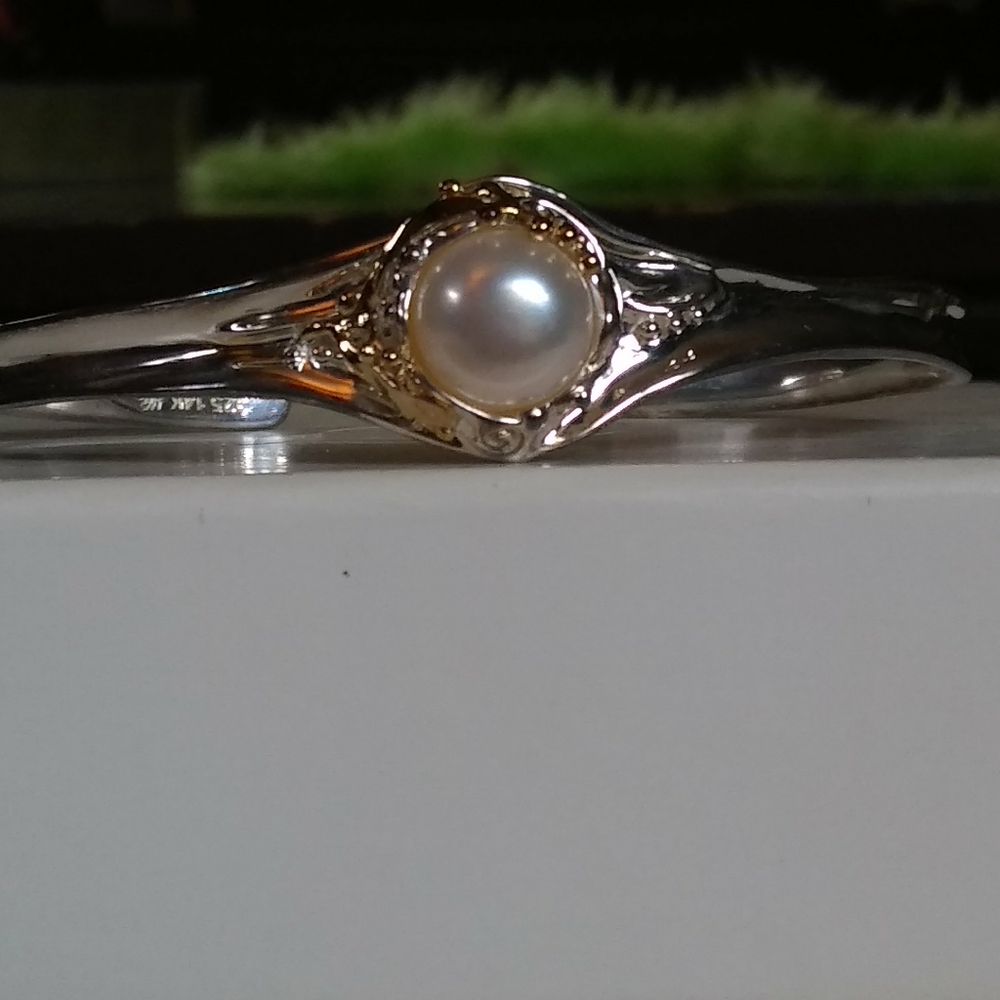 Hagit Gorali 925 Sterling Silver and 14k Gold Cuff